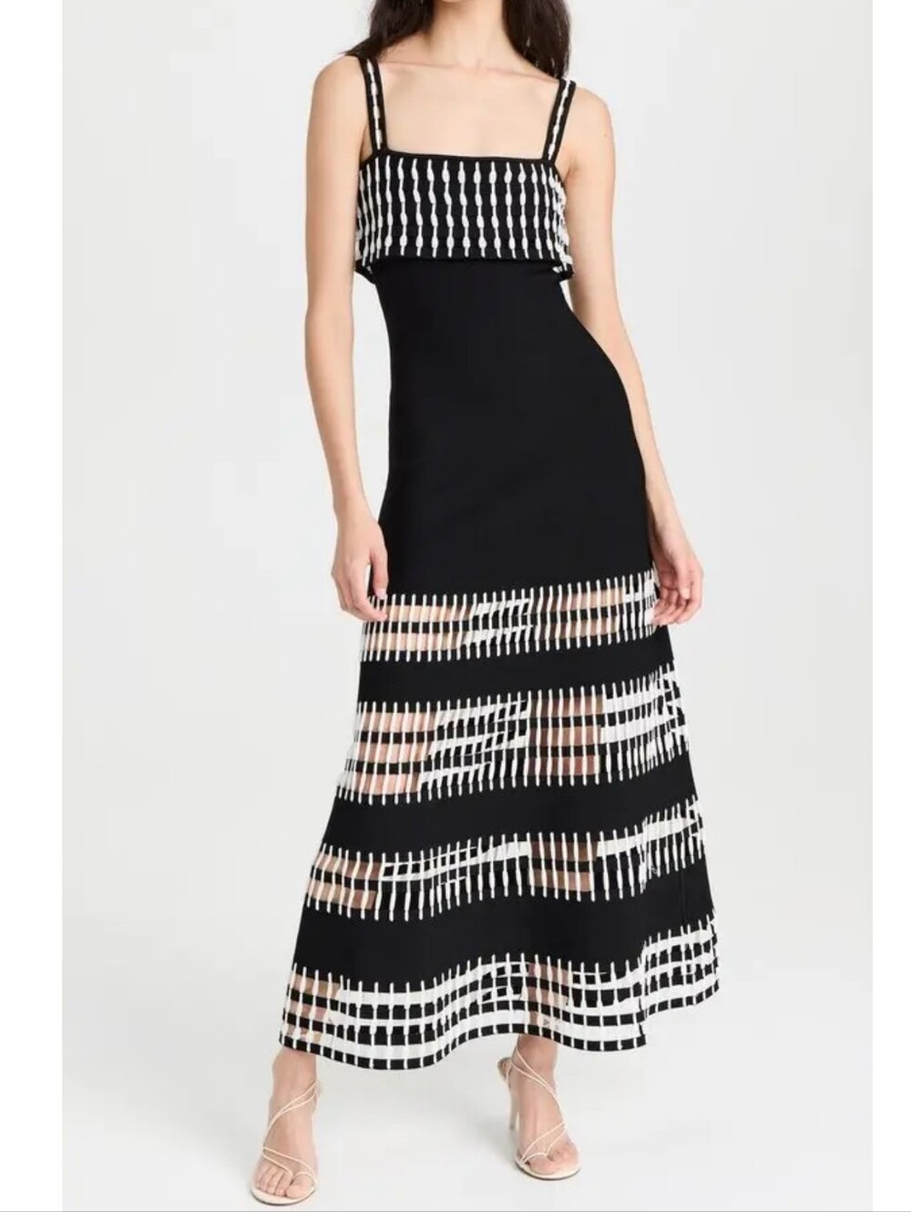 Alexis Priscilla dress XS black &  white -measurements listed PREOWNED